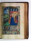 MANUSCRIPT.  Illuminated Book of Hours in Latin and French on vellum, with 4 (of 5?) miniatures.  France, circa 1500